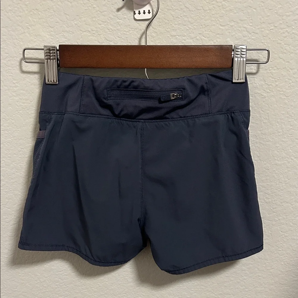 Athleta Navy Girl’s Record Breaker 3” Short - Picture 2 of 3